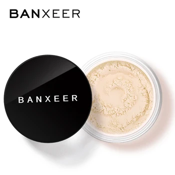 BANXEER Loose Powder make-up Matný Oil Control Trvalé Ultra Ľahké Tvár Priesvitné Dokončovacie Práškov S Kozmetické Lístkového