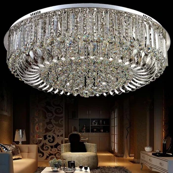 Crystal Stropné Svietidlá, Moderné Svietidlá Luxusné Stropné svetlá Chrome luminaria deckenleuchte Kolo Crystal Osvetlenie Domov LED Zariadenie