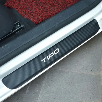 4Pcs Auto Dvere, Parapetné Chránič Nálepky Uhlíkových Vlákien Vinylové Nálepky Na Fiat TIPO Fiat TIPO kombi