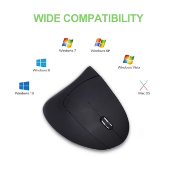 Lefon Wireless Gaming Mouse Vertikálne Ergonomická Myš Optická 800 1200 1600 DPI 6 Tlačidiel 2.4 GHz myš pre notebook PC myši