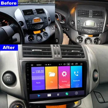 Smart Auto Rádio Autoradio pre Toyota RAV4 RAV 4 roky 2007-2012 Multimediálne DVD Prehrávač, GPS Navigáciu 2din Android 10 Streeing Koliesko