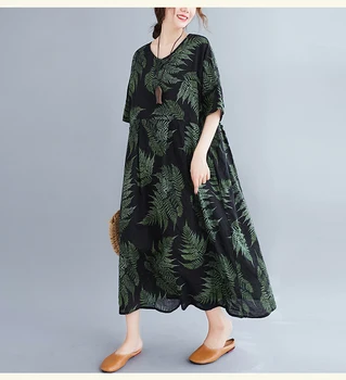 Oladivi Nadrozmerné Ženy Oblečenie Móda Print Plus Veľkosť Šaty Lady Príležitostné Voľné Letné Dlhé Šaty Dievča Tunika Vestidio 7XL 6XL