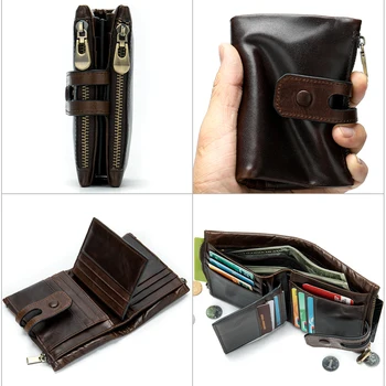 NIUCUNZH peňaženka pre ženy, pre dievča krátke originálne kožené peňaženky pre lady pre ženy, malé peniaze taška kompaktný vyryté peňaženky hasp