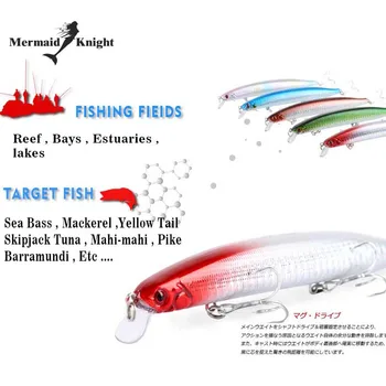 MK Značky 14 CM 19.3 g Veľké Plávajúce Minnow Lákať Ťažké, Návnady, Rybárske Náčinie, Japonsko Háčiky Pevného Wobblers Lure