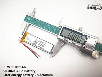 2 ks Liter energie batérie Dobré Qulity 3,7 V,1100mAH,901860 Polymer lithium ion / Li-ion batéria pre HRAČKA,POWER BANKY,GPS,mp3,mp4