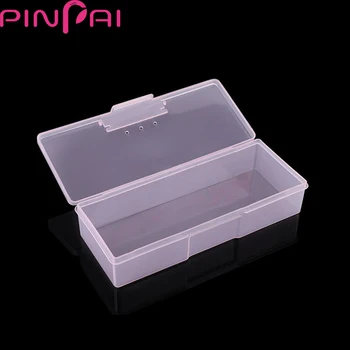 PinPai Praktické Nail Art Úložný Box 1PC na Nechty, Dekorácia a Drobné Výrobky Skladovanie ABS Nástroje Kontajner Transparentná Ružová/Biela Prípade