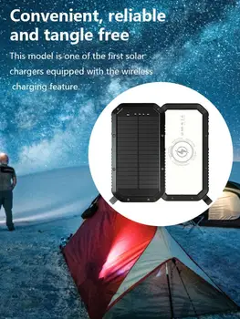 20000mAh Mobile Power Camping Slnečné Svetlo Vonkajšie Lampy Plnenie 36 LED Svetlá, Vianočné Dekorácie IP65 Vodeodolný