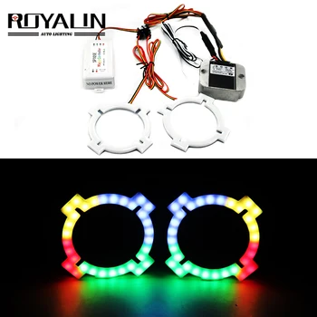 ROYALIN RGBW LED X Halo Krúžky Angel Eyes S Phone Bluetooth Ovládanie 70 mm 80 mm 86mm 90 mm 100 mm 106mm 110 mm 120 mm 126mm