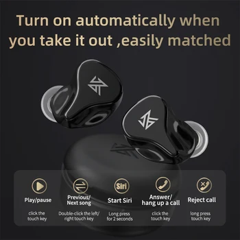 KZ Z1 Pro Bluetooth 5.2 Slúchadlá TWS Pravda, Bezdrôtové Herné Slúchadlá Touch Ovládania Potlačením Hluku Športové Headset Pre EDX ZSX S1 S2