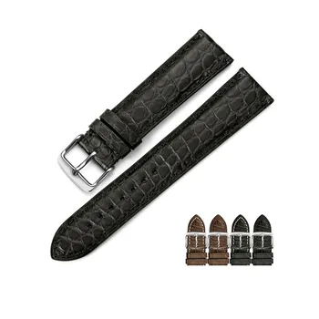 IStrap Geniune Kožené hodinky remienok 18 mm 19 mm 20 mm 21 mm 22 mm black alligator kožený remienok Čierna farba hnedá watchband s Pin