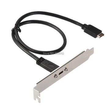 Vysoká Kvalita USB3.1 TYP-E Mužského TYPU-C Ženské 10Gb Doska Zadný Panel 50cm Rozšírenie Kábel Paneli, Stredová