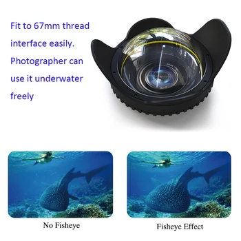 Optické Fisheye Objektív Tieni Antireflective Filter pre Všetky ZRKADLOVKY ILDC Fotoaparát Microspur 67mm Rozhranie 0.7 Zosilnenie Koeficient