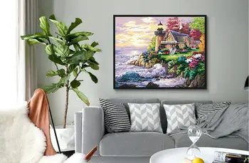 DIY Rám Maľovanie Podľa Čísel vonkajšieho Rámu 40x50cm Zmes Jedinečný Darček Wall Art Obraz Diela, maľby frame Home Decor