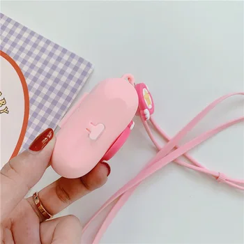 Cardcaptor Sakura Anime Ochranné puzdro pre AirPods Pro Roztomilý Kryt Bluetooth Slúchadlo Prípade Airpods Pro Silikónové +Krúžok Popruh