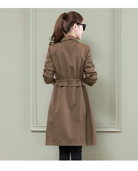 2019 ženy jarný kabát pršiplášť Nové tenké windbreaker kabát módne dámy coats Kórea Single-breasted Dámske kabáty 967