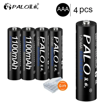 PALO nová batéria AA 1100 mAh nabíjateľná batéria, 1.2 V, AA Ni-MH batérií, vhodné pre hodiny, myši, počítače,Microphon