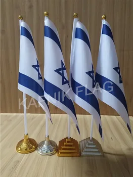 KAFNIK,5/10pcs veľa Izrael stôl písací stôl vlajky zástavy 14*21 cm vlajky /Plastové vlajky alebo prísavky pre váš výber doprava zadarmo