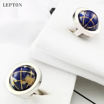 Lepton Novosti Sveta Zemi, manžetové gombíky, Vysoká Kvalita Otočná svete na planéte zem Mape Sveta manžetové Pre Pánske tričko putá Cufflink