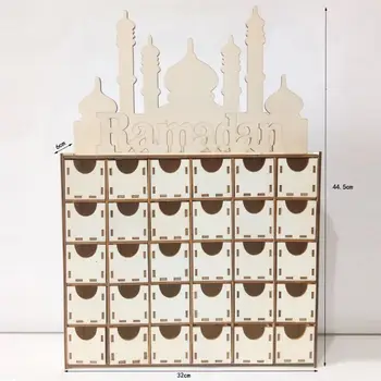 Drevo Eid Mubarak Ramadánu Adventný Kalendár Časovač Zásuvky Moslimských Islamskej Hrad