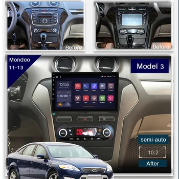 Pre Ford Mondeo 2011 2012 2013 10.1 Palcový 2 Din Mobilu 8.1 Auto Rádio Stereo WIFI GPS Navigácie Multimediálny Prehrávač vedúci jednotky