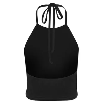 Nový príchod O Krk Horný Popruh Nádrže Bežné Ženy Sexy Top 2018 Summer black Backless Košieľka Topy pre ženy