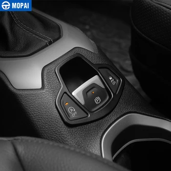 MOPAI Hliníkové Interiéru Vozidla Elektronickej ručnej brzdy Tlačidlo Dekorácie Výbava Nálepky na Jeep Renegade-2016 Auto Styling