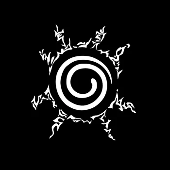 15*14 CM Zaujímavé Naruto Tesnenie Vinyl Retro-reflexné Auto Nálepky Odtlačkový Čierna/Strieborná