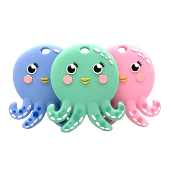 Dieťa Výrobky Pre Silikónové Teether 5 ks Octopus Veľkoobchod Žuvačky Latex Zadarmo Počiatočných Náhrdelník Prívesok DIY Príslušenstvo