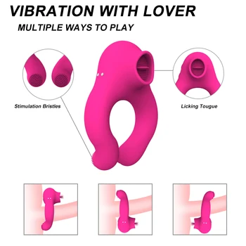 Penis Krúžok Vibrátor 7 Rýchlostiach Penis krúžok Masér Vibrátor Penis Klitorálny Stimulácia Dospelých, Sexuálne Hračky pre Človeka Stimulátor Klitorisu