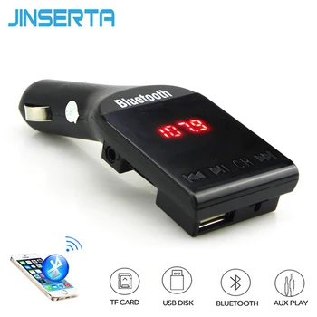 JINSERTA Bluetooth, FM Vysielač, MP3 Prehrávač Handsfree Hovor do Auta Podpora USB Flash TF (Micro SD, AUX Audio Music MP3 Prehrávače