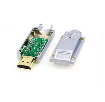 1Pcs Adaptér HDMI Signály Terminálu Breakout Kovové puzdro DIY Nie je Potrebné Zvárať Striebro