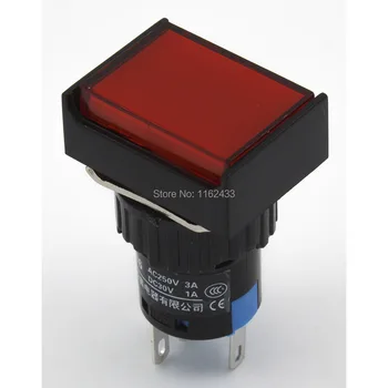 5 ks / veľa SA16J-22D 16 SPDT 8 pinov reset (ZAPNUTÉ), OFF (obdĺžnik tlačidla prepínať tlačidlami s lampou