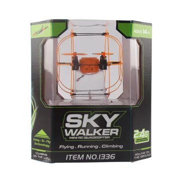 HelicMax RC Quadcopter Hračka 1336 Lietať/Spustiť Režim, Mini Drone SkyWalker 2.4 GHz 4CH Lietať Loptu 3D Flip Drone S Ochranným Krytom