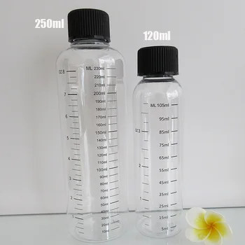 10pcs120ML 250ML Plastového Puzdra a Fľaša PET priehľadné Kvapaliny Fľašu s Promócie, Rozsah Detská Fľaša na Vodu s Spp