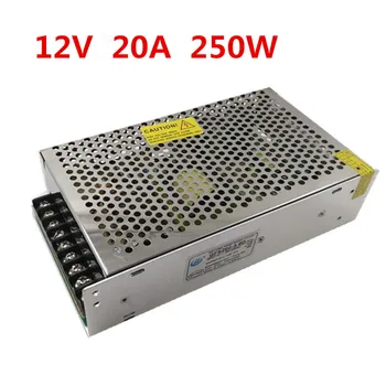 20A 12V 250W Prepínanie Napájania Ovládač pre LED Pásy Vstup DC 12V doprava zadarmo