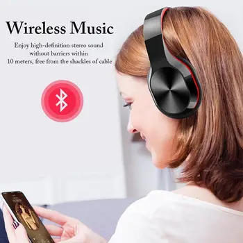 Bezdrôtové Slúchadlá Bluetooth Headset Skladacie Slúchadlá Hlboké Basy Slúchadlá Handfree S Mic TF Kartu, Pre iPhone Huawei Xiao