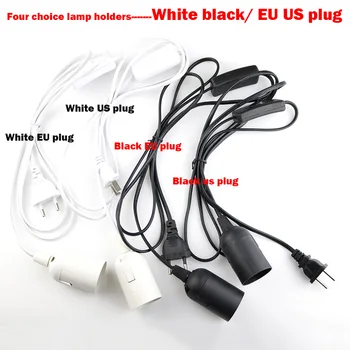 1,5 m Napájací Kábel, Kábel E27 misiek EÚ a USA konektor, prepínač drôt pre Prívesok LED Žiarovka e27 Hanglamp Pozastavenie Zásuvky Držiteľ