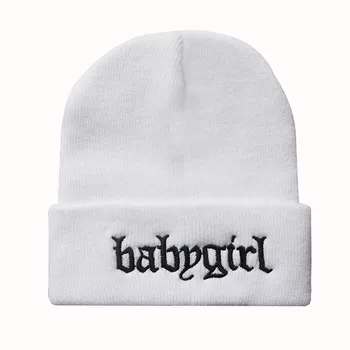 Babygirl výšivky pletené čiapočku klobúk bavlna pružné, mäkké, módne čiapky unisex hip hop lyžiarske spp teplé