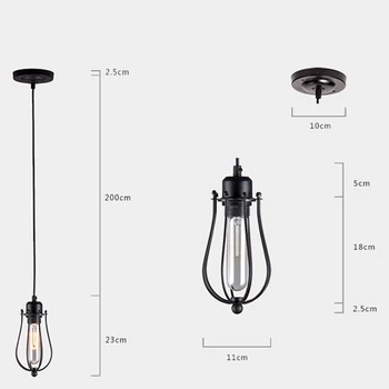 Retro E27 LED Prívesok svetlo Vintage Edison žiarovka industrial light birdcage Železa Lampy Loft domov Dekoratívne osvetlenie, Svietidlo
