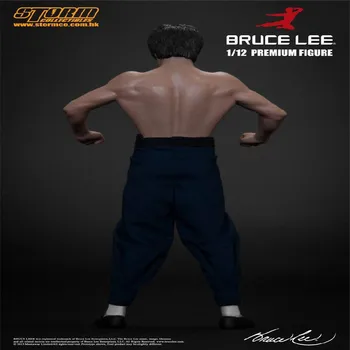 Nové Bruce Lee Bat Svalov celého Tela Socha Reálne Oblečenie Vymeniteľné Hlavy Dvojité Hlavu Obrázok PVC Akcie Zberateľskú Model 20 cm