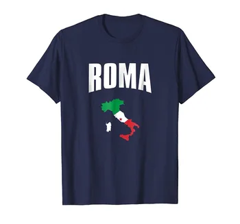 Mens Hot 2019 Lete Mužov Krátke Rukávy Tričko Ríme T-Shirt Talianskej Vlajky Ríme Tee Zvonenie T Tričko