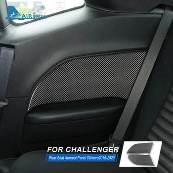 RÝCHLOMER pre Dodge Challenger 2016 2017 2018 2019 2020 Príslušenstvo Uhlíkových Vlákien Auto Zadné Sedadlá lakťová opierka Panel Nálepky, Trim