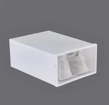 Priehľadné Plastové Obuvi Box Flip Dizajn Topánky Skladovanie Artefakt Domov Nástroj Pre Ukladanie Stojan Na Topánky Organizátor Položený Zmes
