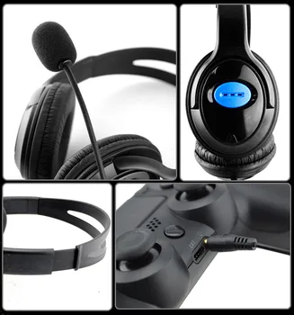 Káblové Herné Headset Slúchadlá s Mikrofónom pre PS4 PC, Notebook, Telefón Módne Slúchadlá Pre Hry Hráč
