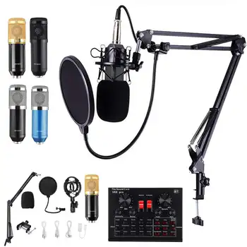 Profesionálne microfone BM 800 Karaoke Mikrofón Kondenzátora Mikrofónu Súpravy Zväzok Mikrofón na Počítači Štúdiová Nahrávka