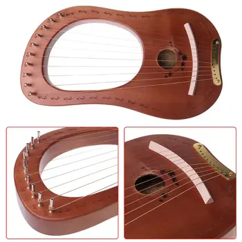 Prenosné Praxi Harfa Masívneho Dreva 10 String Lier Harfa Hudobný Nástroj Dary