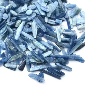 100g Prírodné Kyanite Quartz Leštené Tenký plátok tvar modrá farba Kryštálov Rozhádzané Štrku cyanite drahokam pre Liečivé Kryštály