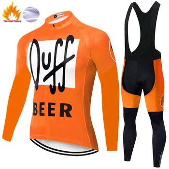 2020 pivo Duff Cyklistika dres Zimné Thermal Fleece bretele ciclismo masculino cyklistické nohavice Mužov Vonkajšie 20D gél zimné nohavice