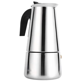 Z nehrdzavejúcej Ocele Moka Latte Espresso Prenosný kávovar varnou doskou Filter Hrnce Percolator,300 ML