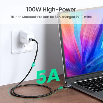 Dbg 100W 5A usb typu c do usb typu c kábel PD nabíjačka pre MacBook Samsung huawei xiao notebooku Napájací kábel, Rýchle nabíjanie 2A